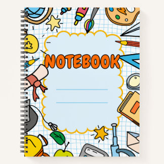 Cahier Spirale Drôle et Mignon pour Enfants à l'Éc