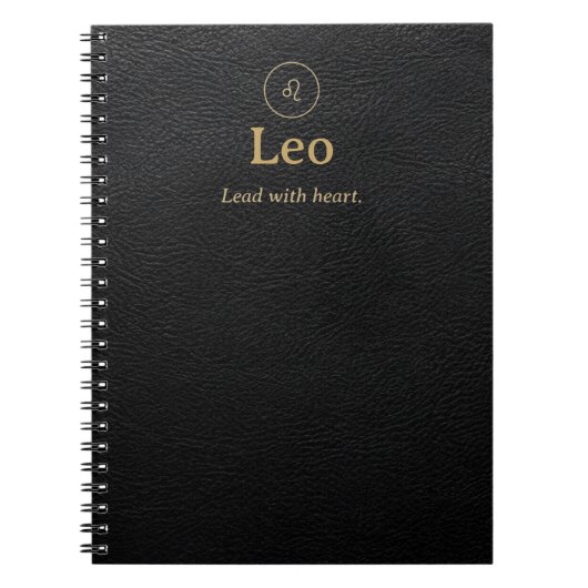 Cahier spiralé du zodiaque Lion - Aspect simili cu (Devant)