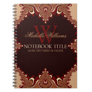 Cahier Spirale Élégance Décorative Tourbillons Ter