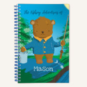 Cahier spiralé enfant ours brun pêche mignon (Recto)