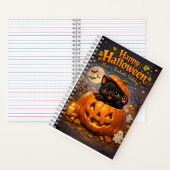 Cahier spirale fantaisiste joyeux Halloween (À l'intérieur)
