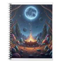 Cahier Spirale Fantastique Feu de Camp sous Clair