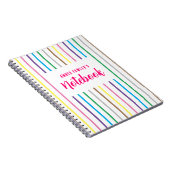 Cahier Spirale Féminin pour Enfants à Rayures pour (Côté Droit)