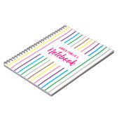 Cahier Spirale Féminin pour Enfants à Rayures pour (Côté gauche)