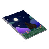 Cahier Spirale Fille Rêveuse au Clair de Lune (Côté Droit)