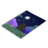 Cahier Spirale Fille Rêveuse au Clair de Lune (Côté gauche)