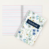 Cahier Spirale Fleur Sauvage Bleue 🌸 (À l'intérieur)