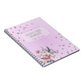 Cahier Spirale Fleurie Violet Clair Féminin (Côté Droit)