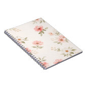 Cahier spiralé floral rose pâle (Côté Droit)