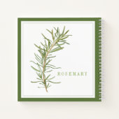 Cahier Spirale FRESH ROSEMARY 8,5x8,5 - Vert (Dos)