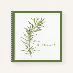 Cahier Spirale FRESH ROSEMARY 8,5x8,5 - Vert
