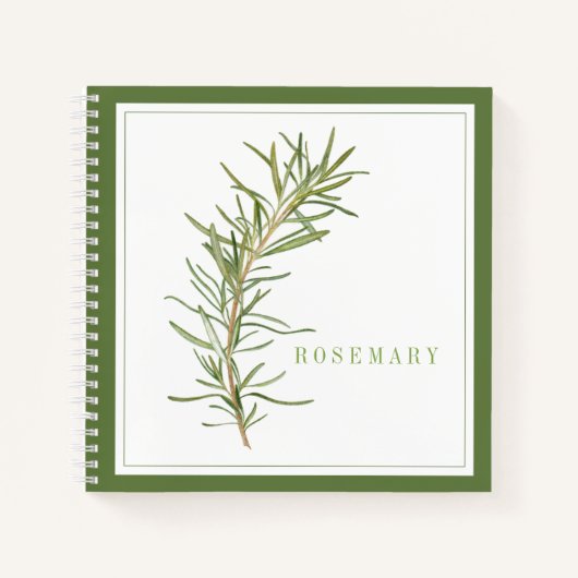 Cahier Spirale FRESH ROSEMARY 8,5x8,5 - Vert (Devant)