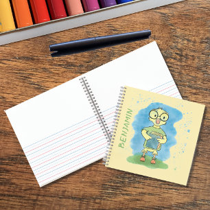 Cahier spiralé Geeky Duckling jaune