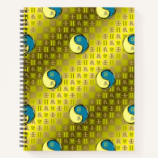 Cahier spiralé Gémeaux & Dragon d'eau (Devant)