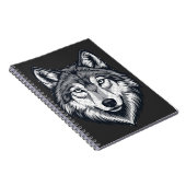 Cahier Spirale Graphique Tête de Loup Solitaire Fé (Côté Droit)