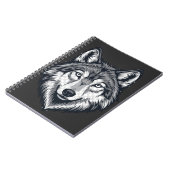 Cahier Spirale Graphique Tête de Loup Solitaire Fé (Côté gauche)