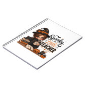 Cahier spiralé Halloween de professeur un peu effr (Côté gauche)
