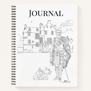 Cahier spiralé Highland Gent avec chiens Scottie