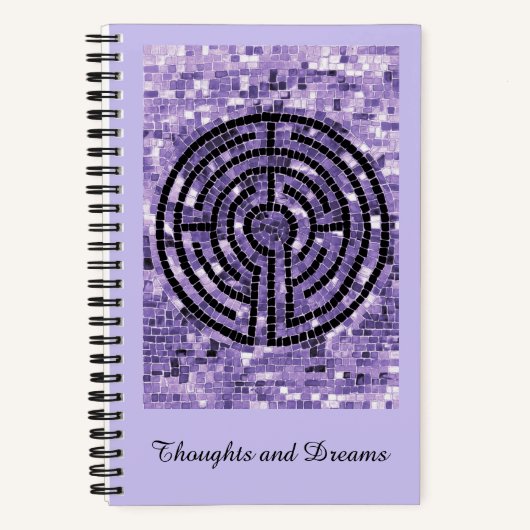 Cahier spiralé LABYRINTHE VI 5.5x8.5 - Améthyste (Recto)