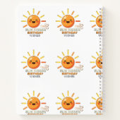 Cahier Spirale Lignée Vœux D'anniversaire Soleil M (Dos)