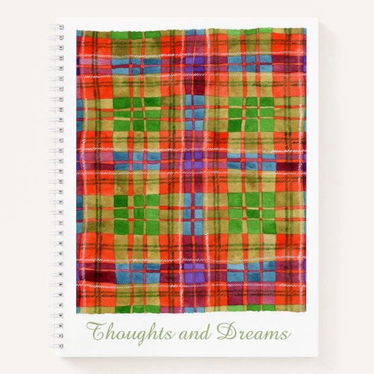 Cahier Spirale MAC RAE TARTAN 8.5x11 (Devant)