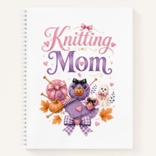 Cahier spiralé Maman tricoteuse Halloween