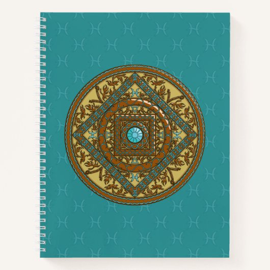 Cahier spiralé Mandala Poissons (Devant)