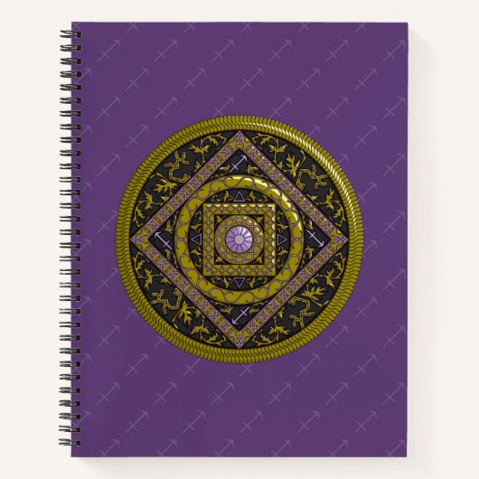 Cahier spiralé Mandala Sagittaire (Devant)