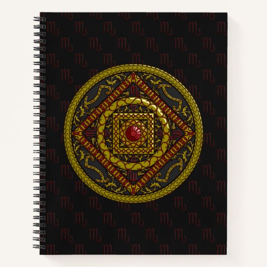 Cahier spiralé Mandala Scorpion (Devant)