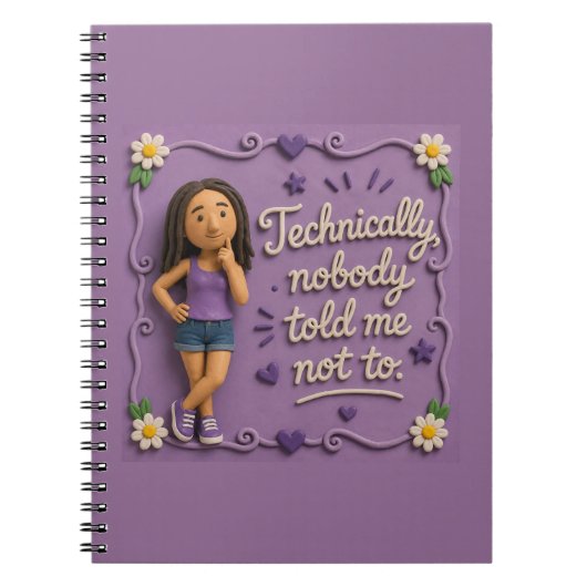 Cahier spiralé Marie la malicieuse (Devant)