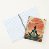 Cahier spiralé Méditation du pré au coucher du sol (Intérieur)