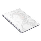 Cahier spiralé Medusa - pose pour la caméra. (Côté Droit)