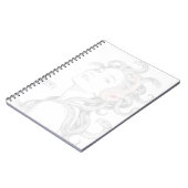 Cahier spiralé Medusa - pose pour la caméra. (Côté gauche)