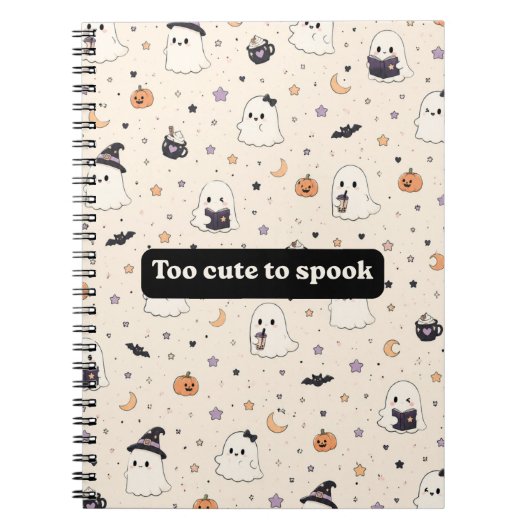 Cahier Spirale Mignon et Effrayant d'Halloween – M (Devant)