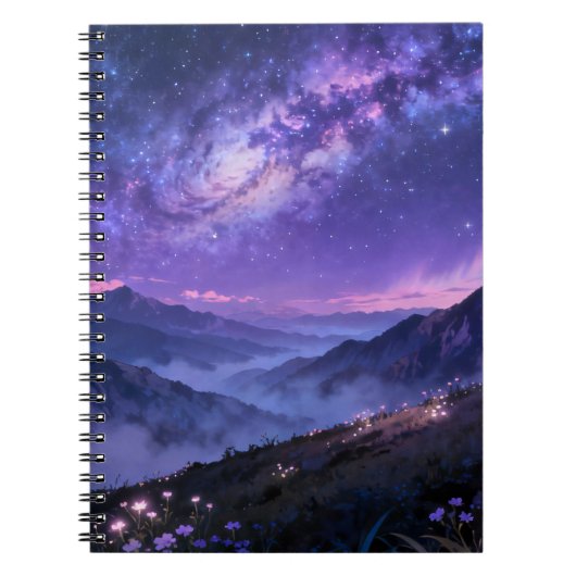 Cahier spiralé Montagne Galaxie (Devant)