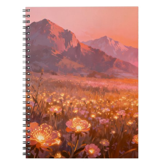 Cahier Spirale Montagne Prairie Dorée (Devant)