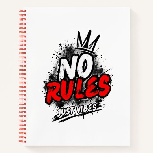 Cahier Spirale No Rules Just Vibes (Devant)
