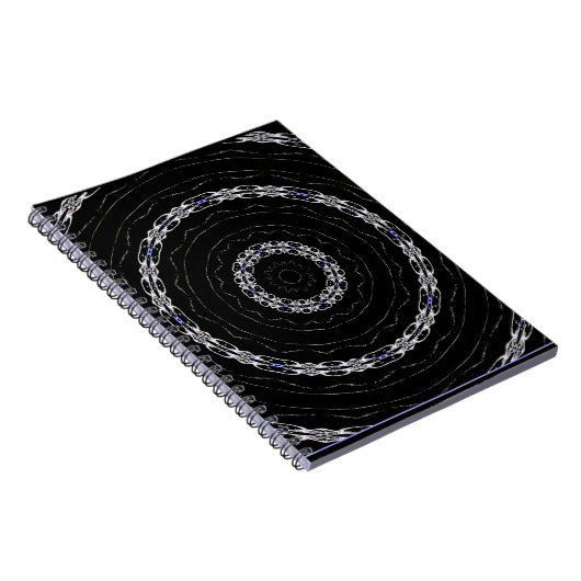 Cahier Spirale Noir Bleu et Argent (Côté Droit)