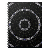Cahier Spirale Noir Bleu et Argent (Devant)