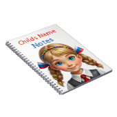 Cahier spiralé Notes Écolière Blonde (Côté Droit)