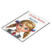 Cahier spiralé Notes Écolière Blonde (Côté gauche)