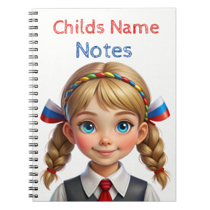 Cahier spiralé Notes Écolière Blonde