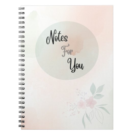 Cahier spiralé "Notes pour vous" jaune pastel (Devant)