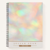 Cahier Spirale Pailleté Holographique Élégant (Devant)