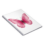 Cahier spiralé papillon rose esthétique (Côté Droit)