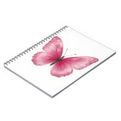 Cahier spiralé papillon rose esthétique (Côté gauche)