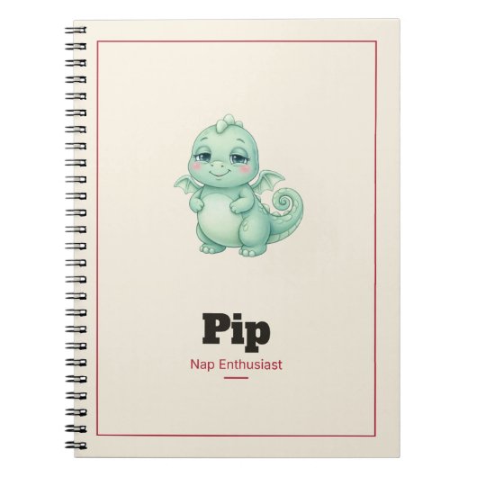Cahier spiralé Pip le Dragon (Devant)