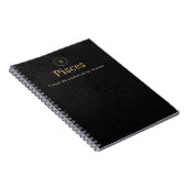 Cahier spiralé Poisson - Aspect simili cuir (Côté Droit)