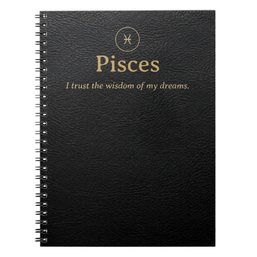 Cahier spiralé Poisson - Aspect simili cuir (Devant)