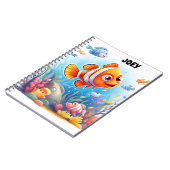 Cahier spiralé POISSONS COLORÉS. (Côté gauche)